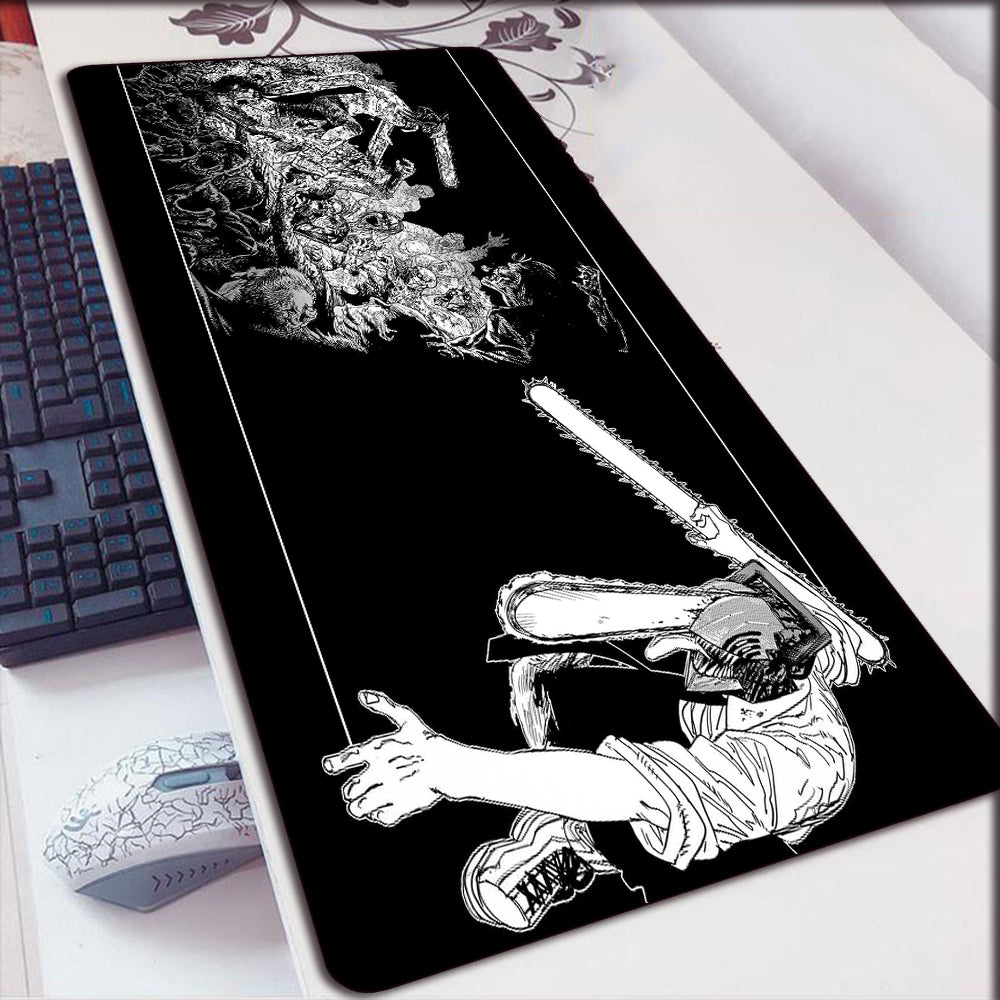 Anime Chainsaw Man Large Mouse Pad Laptop Gamer Computer Desktop Non-slip Keyboard Gaming Accessories Anime Mouse Pad Desk Mats