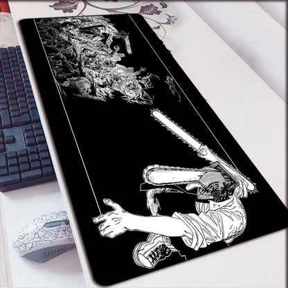 Anime Chainsaw Man Large Mouse Pad Laptop Gamer Computer Desktop Non-slip Keyboard Gaming Accessories Anime Mouse Pad Desk Mats