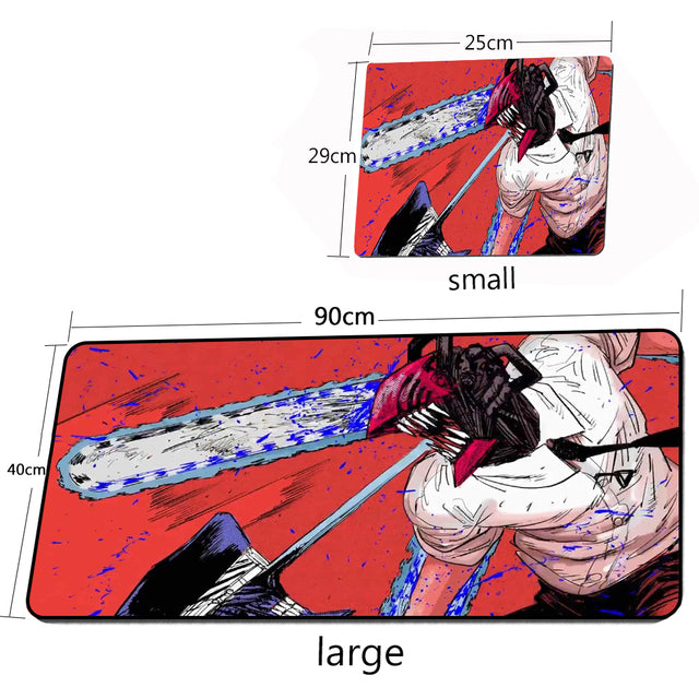 Anime Chainsaw Man Large Mouse Pad Laptop Gamer Computer Desktop Non-slip Keyboard Gaming Accessories Anime Mouse Pad Desk Mats