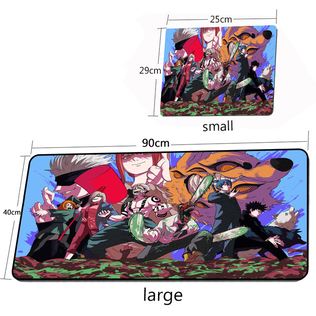 Anime Chainsaw Man Large Mouse Pad Laptop Gamer Computer Desktop Non-slip Keyboard Gaming Accessories Anime Mouse Pad Desk Mats