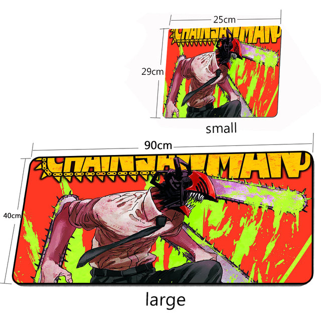 Anime Chainsaw Man Large Mouse Pad Laptop Gamer Computer Desktop Non-slip Keyboard Gaming Accessories Anime Mouse Pad Desk Mats