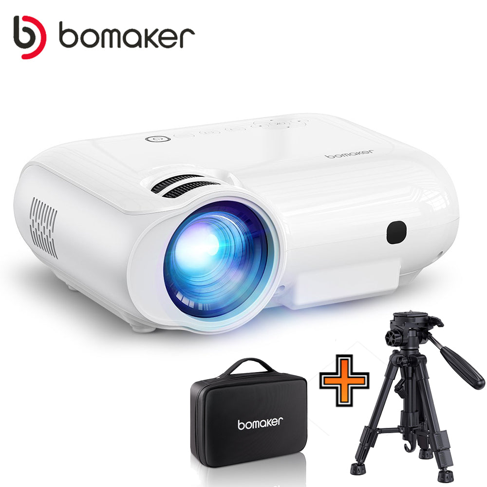 BOMAKER Projector 5G+2.4G WiFi Full HD 1080P Projector Big Screen Android Projector 3D Theater Support 4K Portable Video Beamer