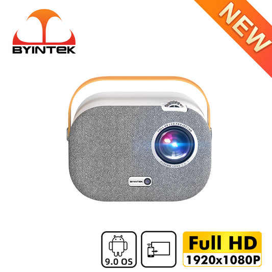 BYINTEK K16 Mini Full HD 1080P 4K LCD Smart Android 9.0 Wifi Portable LED Video Home Theater Projector for Smartphone