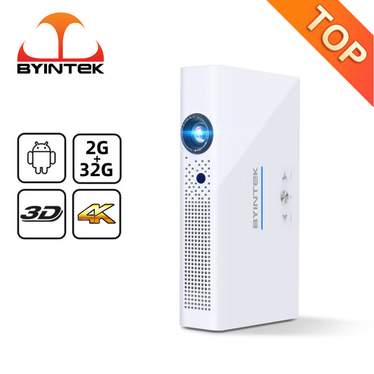 BYINTEK R19 Portable Full HD 1080P 3D 4K Smart Wifi Android Game LED DLP Mini Projector for Mobile Phone