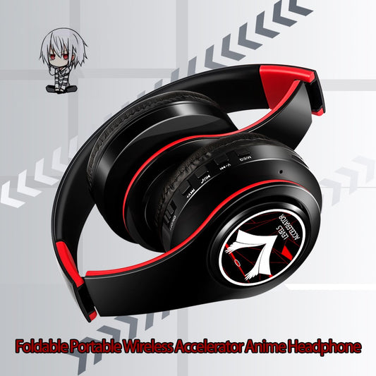 Cosplay Bluetooth Headset 5.0 Over-ear Stereo Anime Toaru Majutsu No Index Accelerator headphones for mobile phone Tablet PC