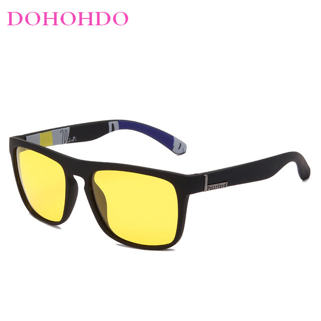 DOHOHDO Men Night Vision Glasses Women Polarized Sunglasses Yellow Lens Anti-Glare Goggle Night Driving Sunglasses Eyewear UV400