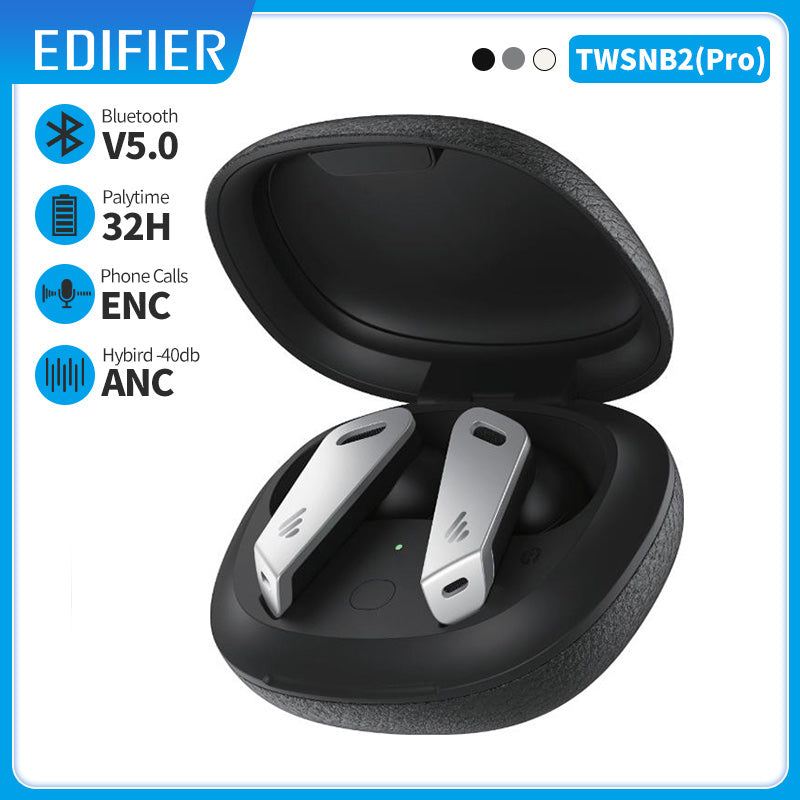 EDIFIER TWSNB2 (Pro) TWS ANC bluetooth earphone Active Noise Cancellation gaming earbuds bluetooth 5.0 32h playback time APP