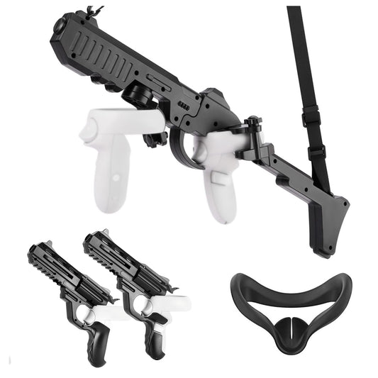 Excited For Oculus Quest 2 Shooting Game Pistol Grips Controller Gun For Quest 2 VR Rifle Gun Stock Set Combo VR Accessories