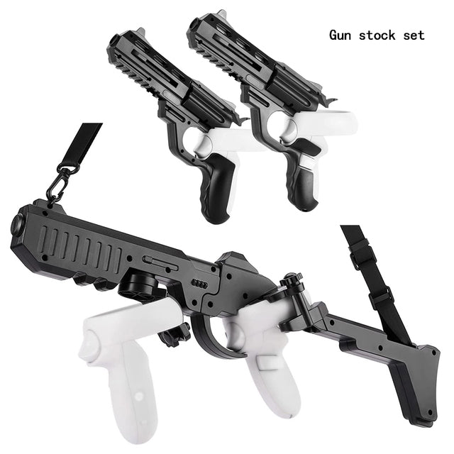 Excited For Oculus Quest 2 Shooting Game Pistol Grips Controller Gun For Quest 2 VR Rifle Gun Stock Set Combo VR Accessories