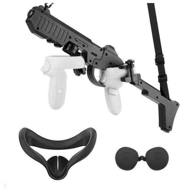 Excited For Oculus Quest 2 Shooting Game Pistol Grips Controller Gun For Quest 2 VR Rifle Gun Stock Set Combo VR Accessories