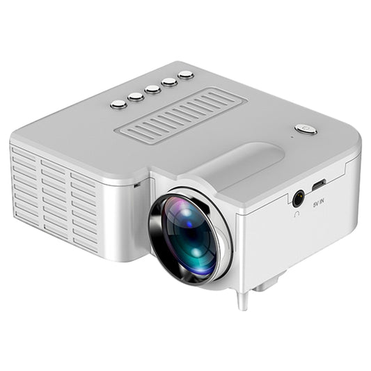 FULL-UC28C Projector Mini Portable Projector Home LED Children&#39;s Mobile Phone Projector Supports 1080P White