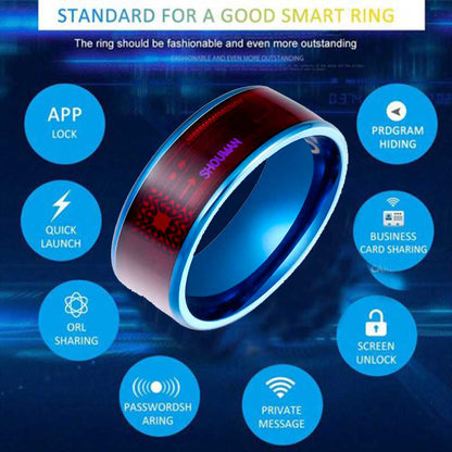 Fashion Men&#39;s Ring Magic Wear NFC Smart Ring Finger Digital Ring for Android phones with functional couple stainless steel ring