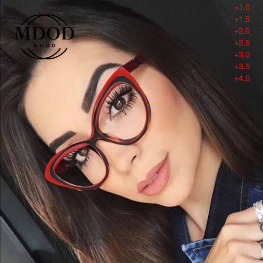 Fashion Women Cat Eye Reading Glasses Light Clear Eyeglasses Frame Lens Presbyopia Spectaclese Glasses +1.0 To +4.0