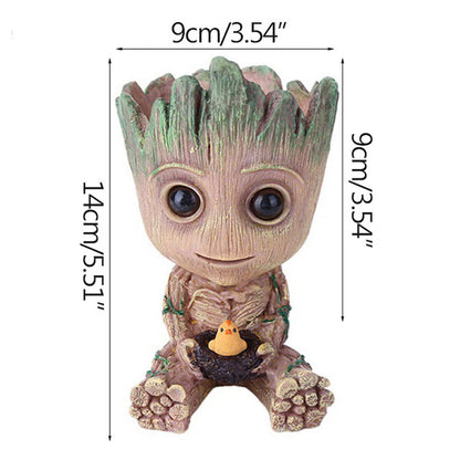 Flowerpot Cute Model Toy Pen Pot Flower Pot Planter Figurines Tree Man Garden Planter Flower Pot Gift For Baby Kids