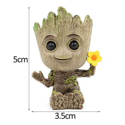 Flowerpot Cute Model Toy Pen Pot Flower Pot Planter Figurines Tree Man Garden Planter Flower Pot Gift For Baby Kids