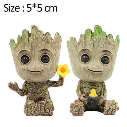 Flowerpot Cute Model Toy Pen Pot Flower Pot Planter Figurines Tree Man Garden Planter Flower Pot Gift For Baby Kids