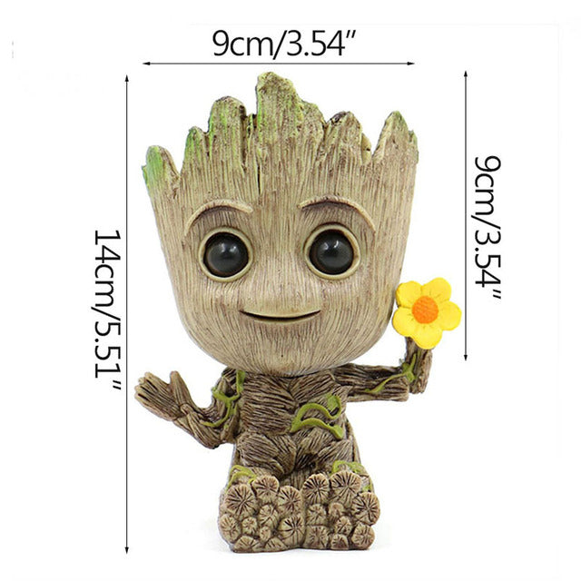 Flowerpot Cute Model Toy Pen Pot Flower Pot Planter Figurines Tree Man Garden Planter Flower Pot Gift For Baby Kids