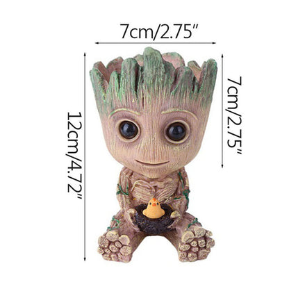 Flowerpot Cute Model Toy Pen Pot Flower Pot Planter Figurines Tree Man Garden Planter Flower Pot Gift For Baby Kids