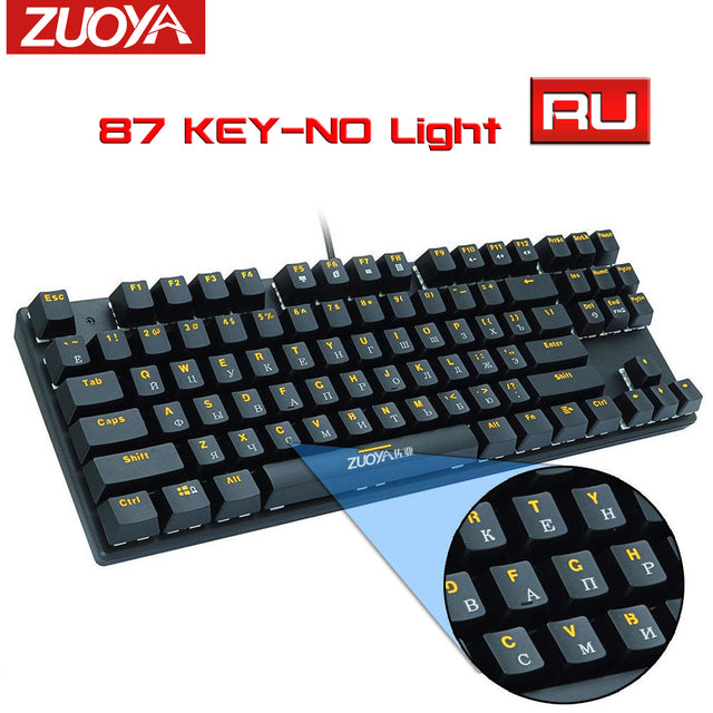 Gaming Mechanical Keyboard Blue Red Switch USB RGB/Mix Backlit Wired Keyboard 87/104 Anti-ghosting For Game Laptop PC Russian US