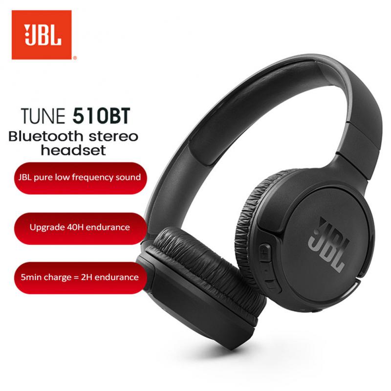 JBL TUNE 510BT Bluetooth Wireless Headset Active Noise Cancellation With Microphone Type-C Charge Head Mounted Sport Headphones