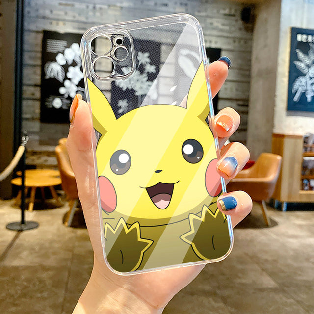 Japan Cartoon Pokemon Clear Phone Case For iPhone 13 12 11 Pro 12 13 Mini X XR XS Max SE 6s 7 8 Plus Silicone Cover Soft Carcasa