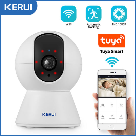 KERUI 1080P 3MP Tuya Smart Mini WiFi IP Camera Indoor Wireless Security Home CCTV Surveillance Camera 2MP With Auto Tracking