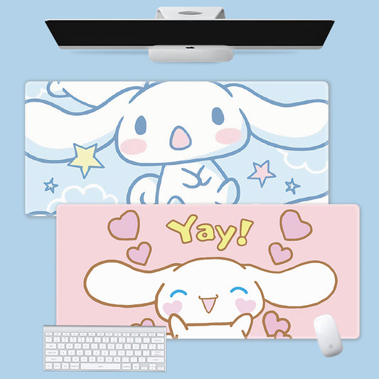 Kawaii Cinnamoroll Mouse Pad Large Gaming Mousepad Compute Mouse Mat Gamer Stitching Desk Mat XXL for PC Keyboard Mouse Carpet