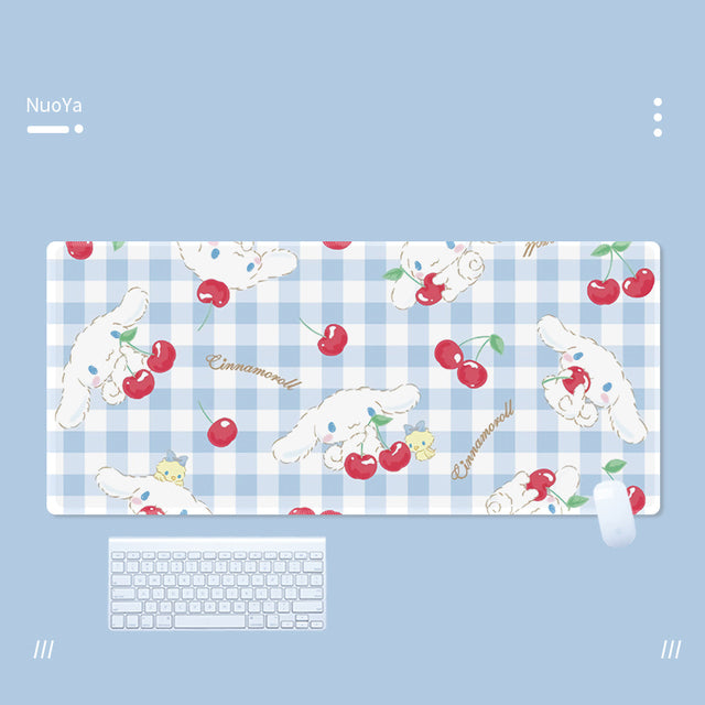 Kawaii Cinnamoroll Mouse Pad Large Gaming Mousepad Compute Mouse Mat Gamer Stitching Desk Mat XXL for PC Keyboard Mouse Carpet