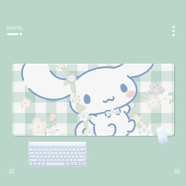 Kawaii Cinnamoroll Mouse Pad Large Gaming Mousepad Compute Mouse Mat Gamer Stitching Desk Mat XXL for PC Keyboard Mouse Carpet