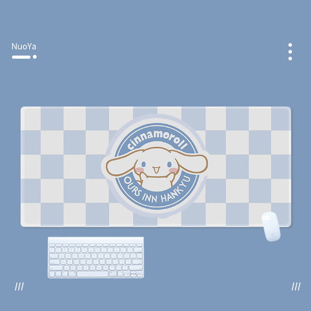 Kawaii Cinnamoroll Mouse Pad Large Gaming Mousepad Compute Mouse Mat Gamer Stitching Desk Mat XXL for PC Keyboard Mouse Carpet