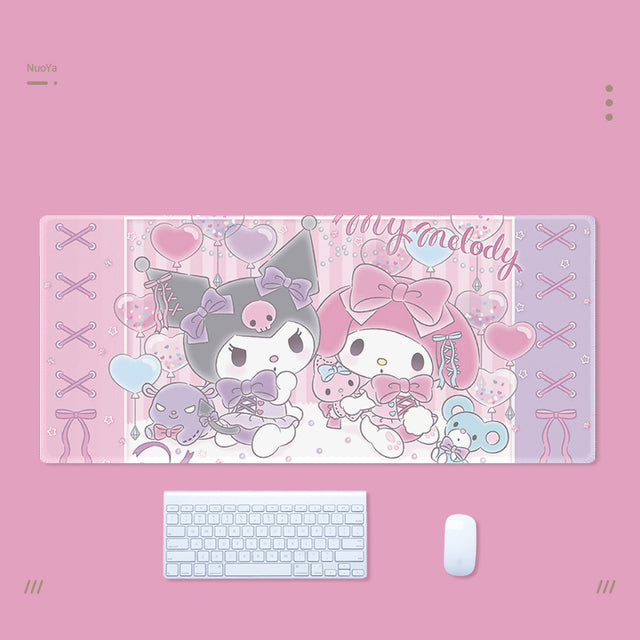 Kawaii Cinnamoroll Mouse Pad Large Gaming Mousepad Compute Mouse Mat Gamer Stitching Desk Mat XXL for PC Keyboard Mouse Carpet