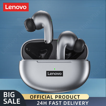 Lenovo LP5 Waterproof PlayStation Headsets Reduce Noise HiFi Music Earbuds Wireless Headphones Bluetooth Earphones Charging Box