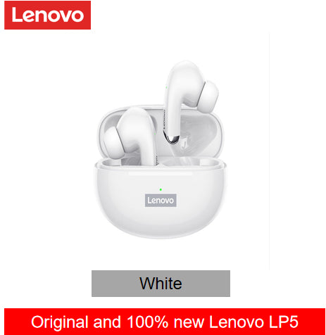 Lenovo LP5 Waterproof PlayStation Headsets Reduce Noise HiFi Music Earbuds Wireless Headphones Bluetooth Earphones Charging Box