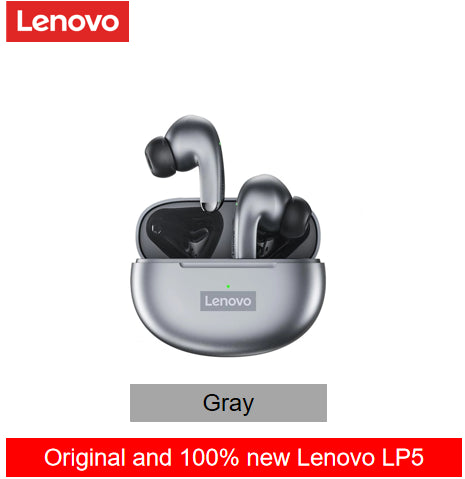 Lenovo LP5 Waterproof PlayStation Headsets Reduce Noise HiFi Music Earbuds Wireless Headphones Bluetooth Earphones Charging Box