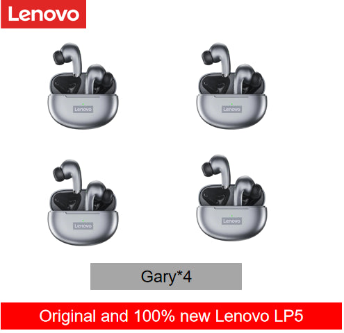 Lenovo LP5 Waterproof PlayStation Headsets Reduce Noise HiFi Music Earbuds Wireless Headphones Bluetooth Earphones Charging Box