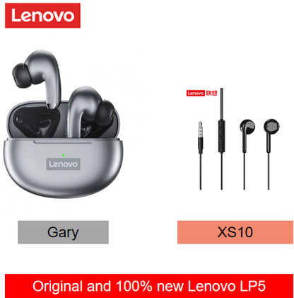 Lenovo LP5 Waterproof PlayStation Headsets Reduce Noise HiFi Music Earbuds Wireless Headphones Bluetooth Earphones Charging Box