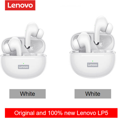 Lenovo LP5 Waterproof PlayStation Headsets Reduce Noise HiFi Music Earbuds Wireless Headphones Bluetooth Earphones Charging Box