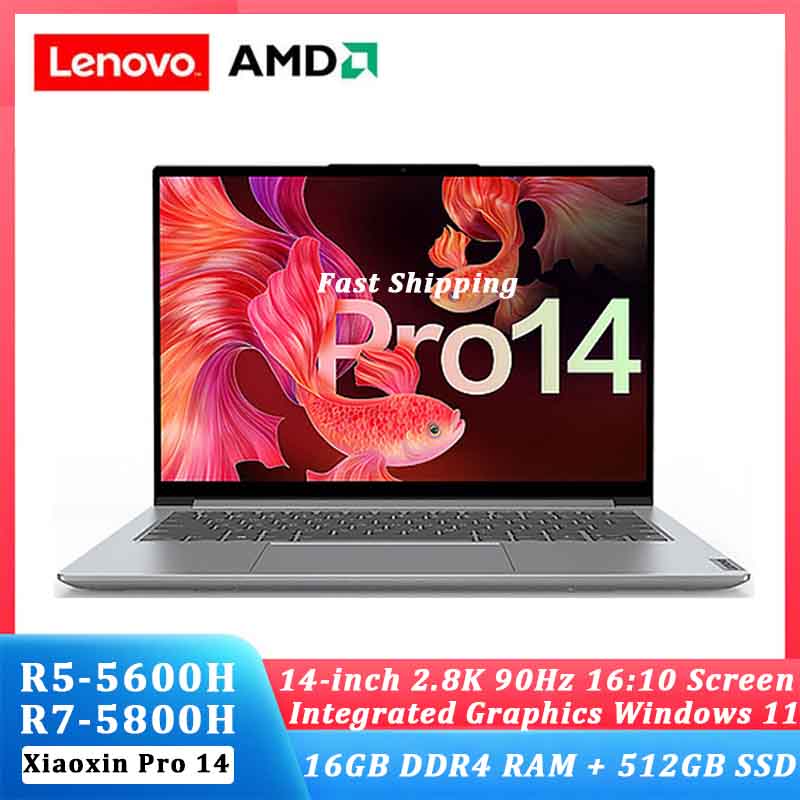 Lenovo Laptop New 2021 xiaoxin Pro 14  AMD Ryzen 7 5800H 16GB RAM  512G SSD Full screen ultrathin Windows 11  laptop