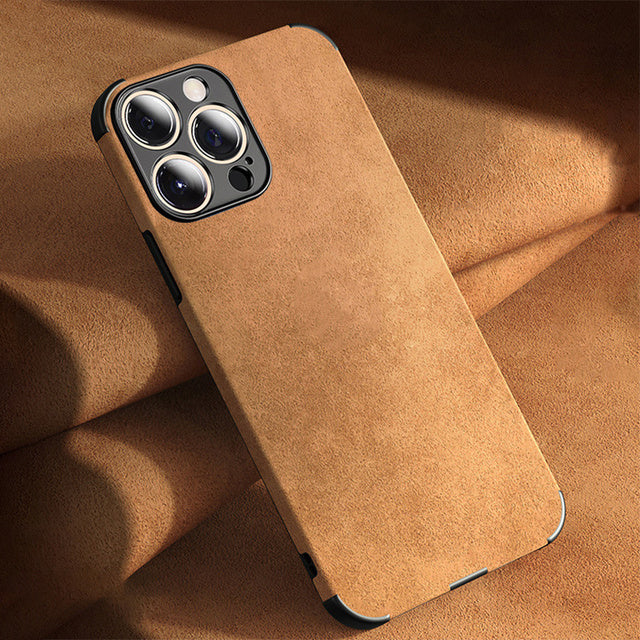 Luxury Lambskin PU Leather Case For iPhone 13 12 11 Pro Max Mini XR XS X 8 7 Plus SE 3 2020 Soft Silicone Shockproof Phone Cover