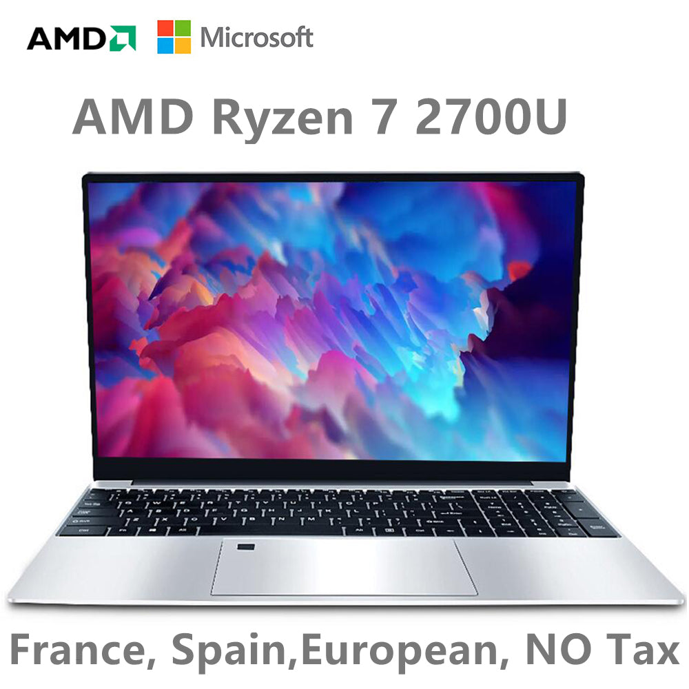 MAX Ram 36GB Rom 2TB SSD Metal Computer 2.4G/5.0G Wifi Bluetooth AMD Ryzen 7 2700U Windows10 11 Pro Portable Gaming IPS Laptop