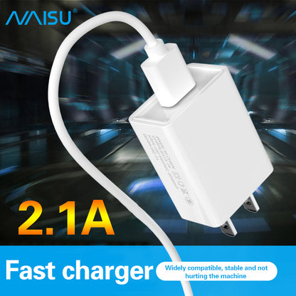 NAISU 10.5W Charger Adapter EU US Plug USB Charger Mobile Phone Wall Charger For Iphone Huawei Samsung Xiaomi Realme x7 max 2021