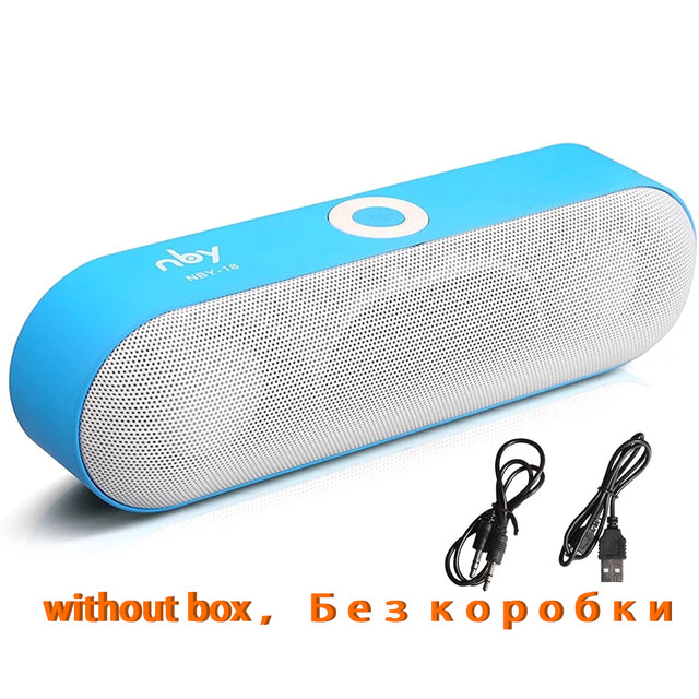 NBY 18 Portable Bluetooth Speaker Mini Wireless Speakers 3D Stereo Music Surround Support TF Card FM Radio Subwoofer Loudspeaker