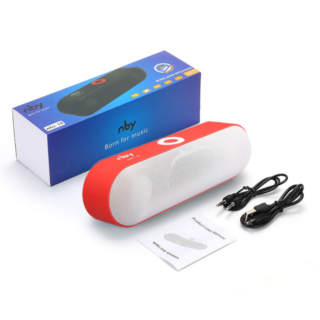 NBY 18 Portable Bluetooth Speaker Mini Wireless Speakers 3D Stereo Music Surround Support TF Card FM Radio Subwoofer Loudspeaker