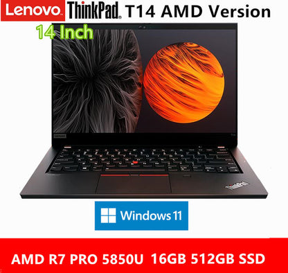 NEW Lenovo ThinkPad T14 Gen 2 Laptop AMD R5 PRO 5650U/R7 PRO 5850U 16GB 512GB SSD Engineer Series 14 Inch FHD LED Backlit Screen