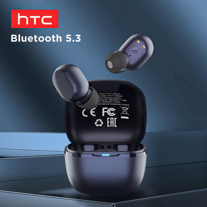 NEW Original HTC TWS6 Wireless Earphone Bluetooth 5.3 Headphone Dual Stereo Noise Reduction Bass Touch Control Sport Headsets