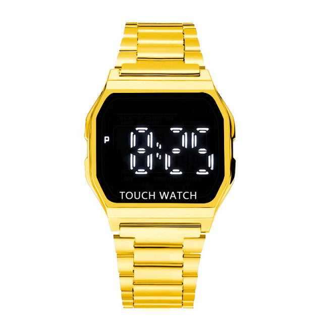 New Magic Color Touch Watches Men Women Electronic Digital Display Retro Style Clock Men&#39;s Relogio Masculin Reloj Hombre homme