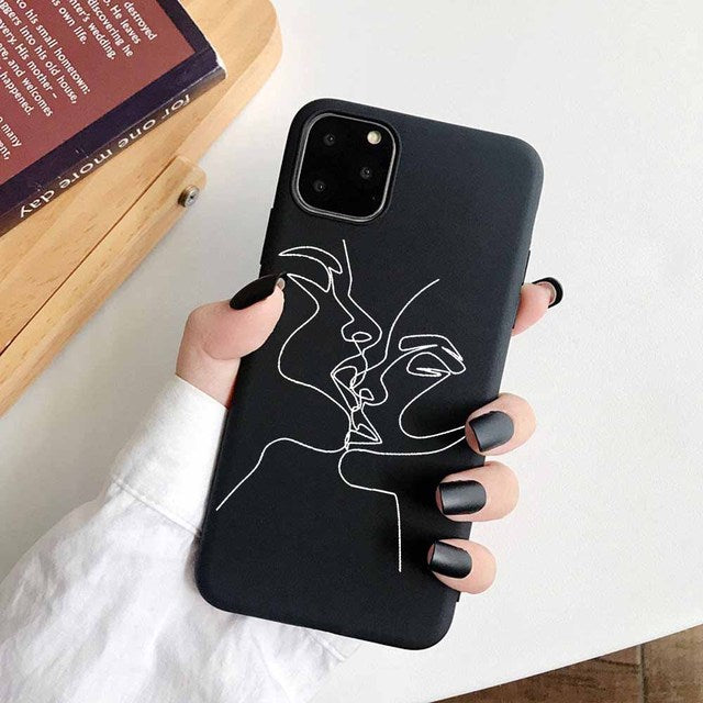 Phone Case For iPhone 11 7 8 Plus X SE 2020 11Pro Max Cover Art Cartoon Lover Statue Soft TPU Cases For iPhone 12 8 XR XS Capa