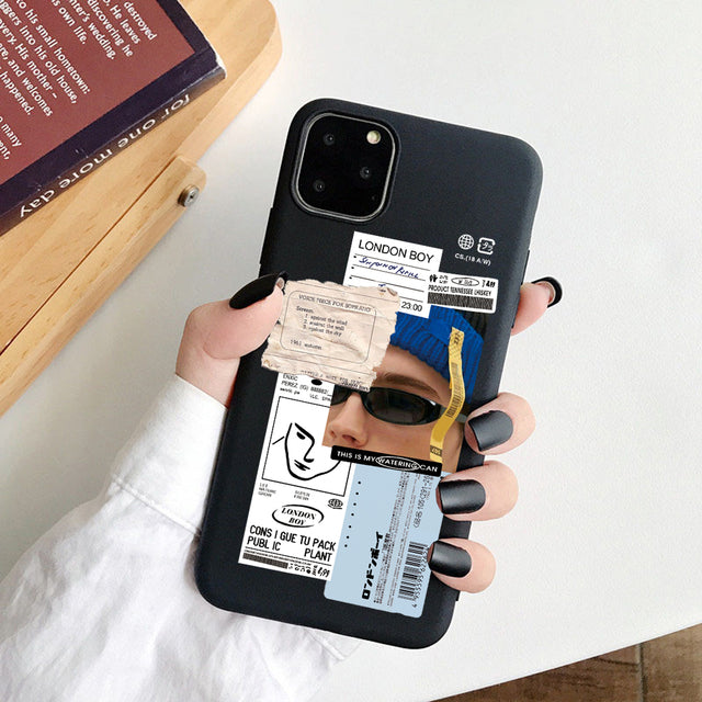 Phone Case For iPhone 11 7 8 Plus X SE 2020 11Pro Max Cover Art Cartoon Lover Statue Soft TPU Cases For iPhone 12 8 XR XS Capa