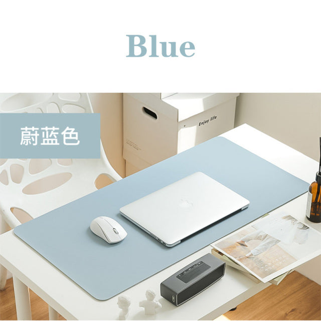 Portable Home Office Game MousePad Resting Surface Protective dining Desk Writing Mat Easy Clean PU Leather Desk Mat  laptop pad