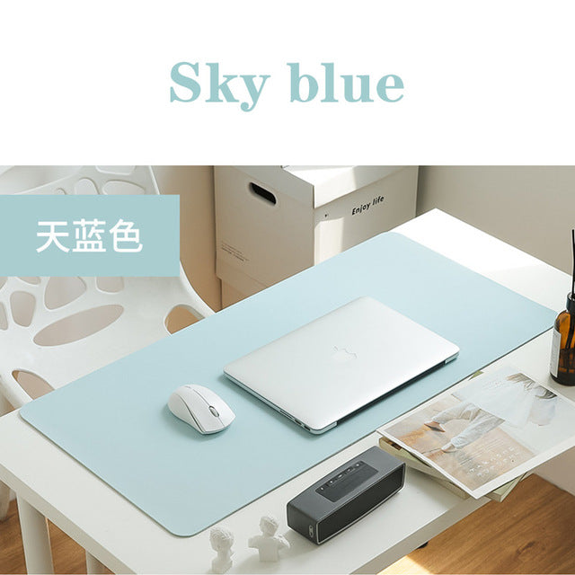 Portable Home Office Game MousePad Resting Surface Protective dining Desk Writing Mat Easy Clean PU Leather Desk Mat  laptop pad